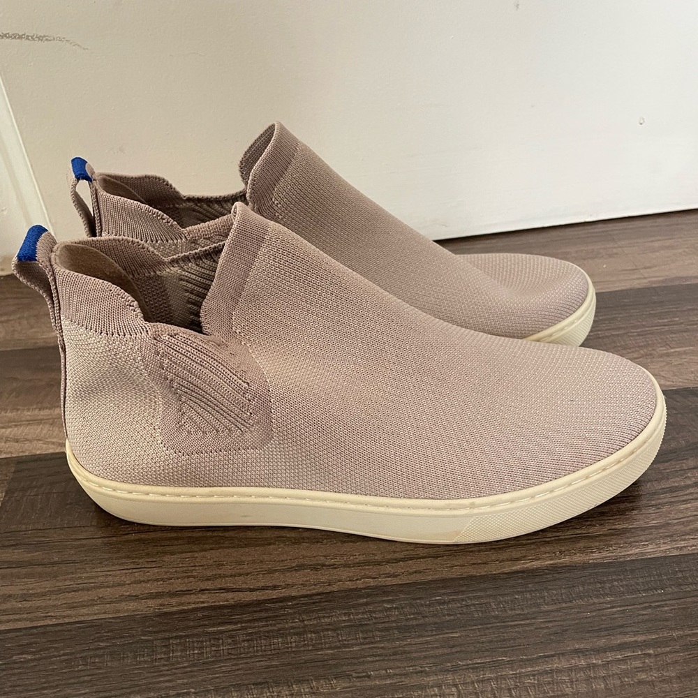 Rothy's The Chelsea Women's Size 7 Slip On Ankle Boots Lilac Gray Knit